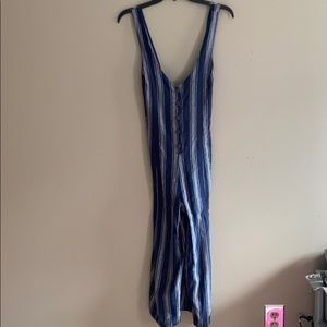 blue women’s forever 21 jumpsuit